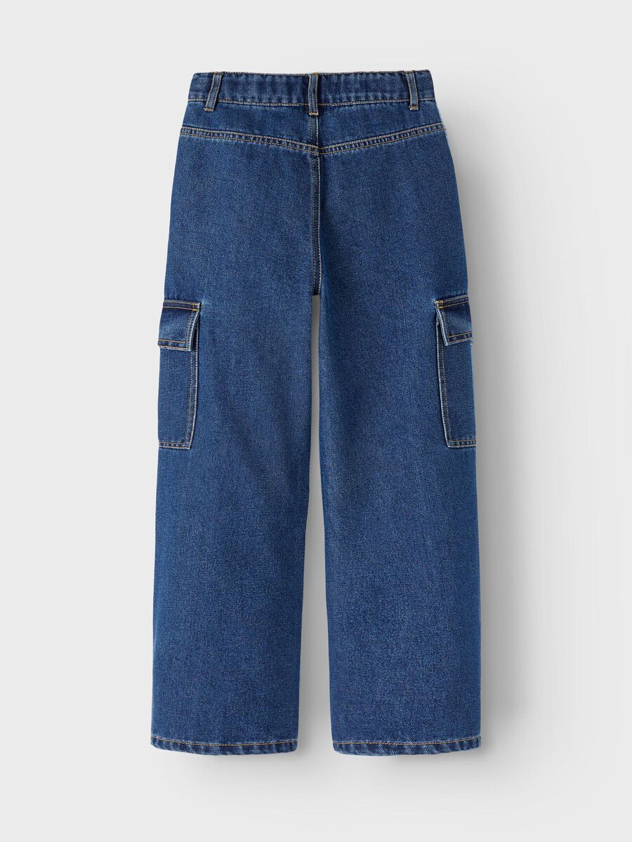 Jeanshose weit Cargo Kids Girls blau