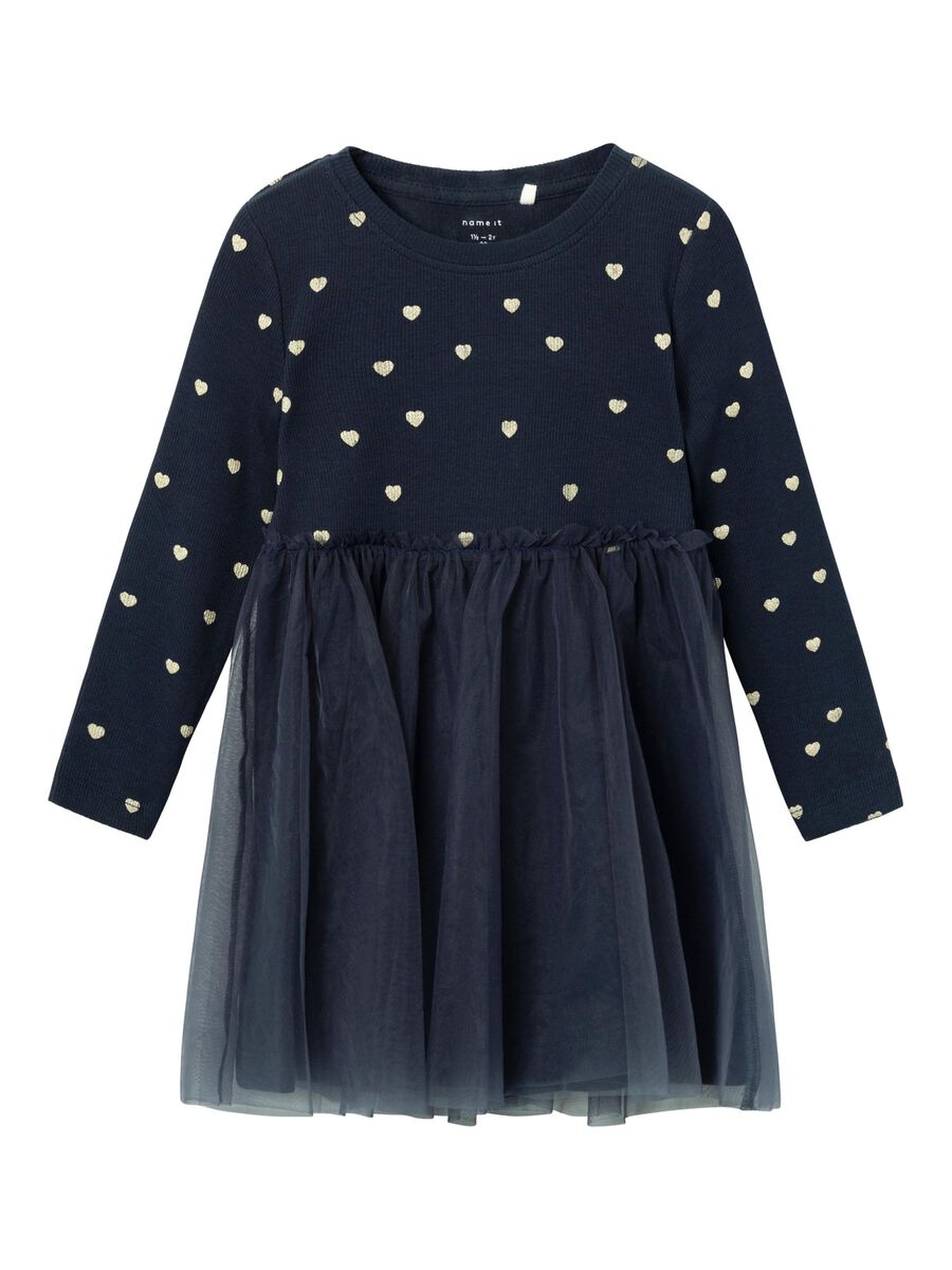 Langarmkleid Mini Girls blau