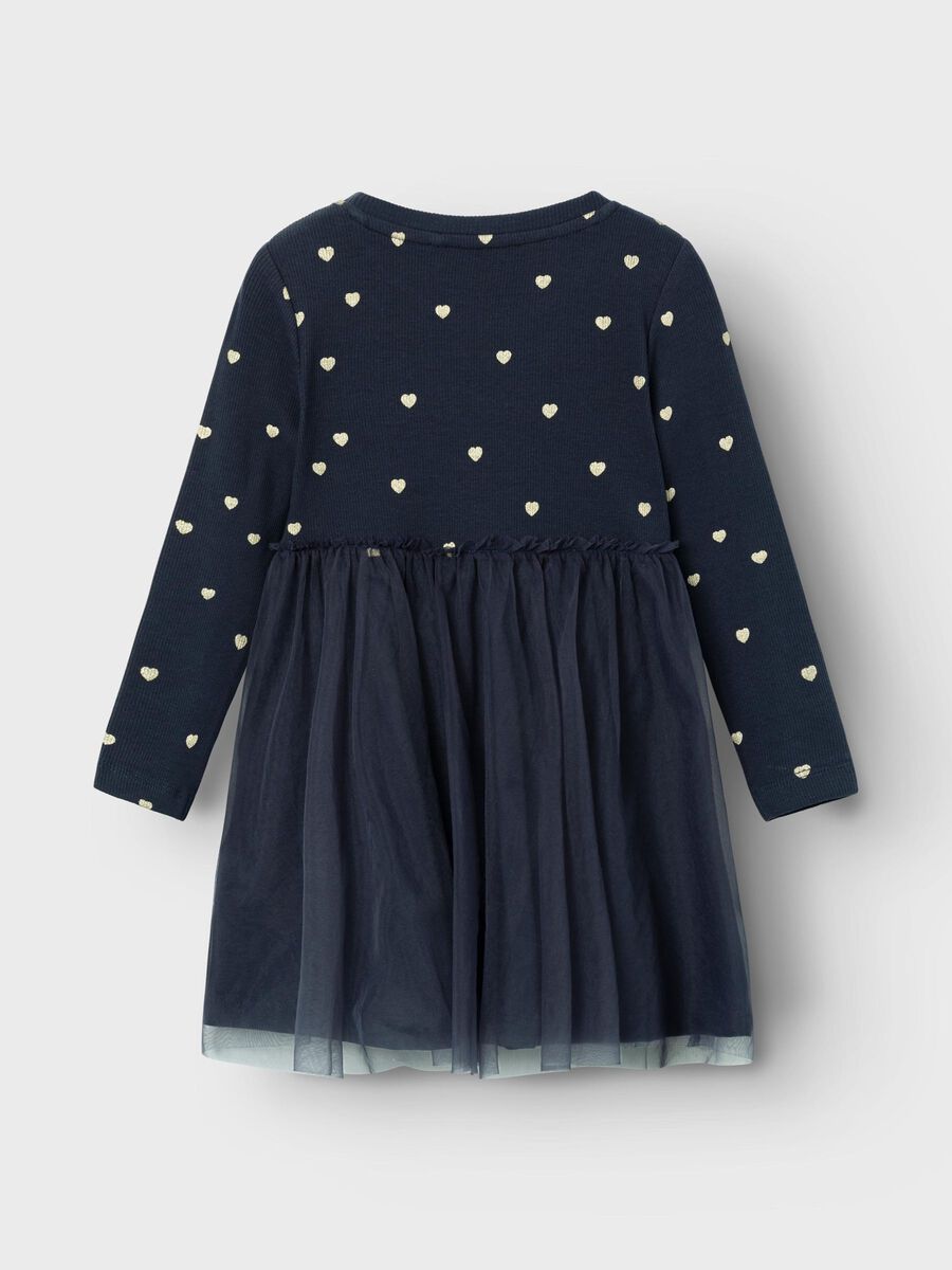 Langarmkleid Mini Girls blau