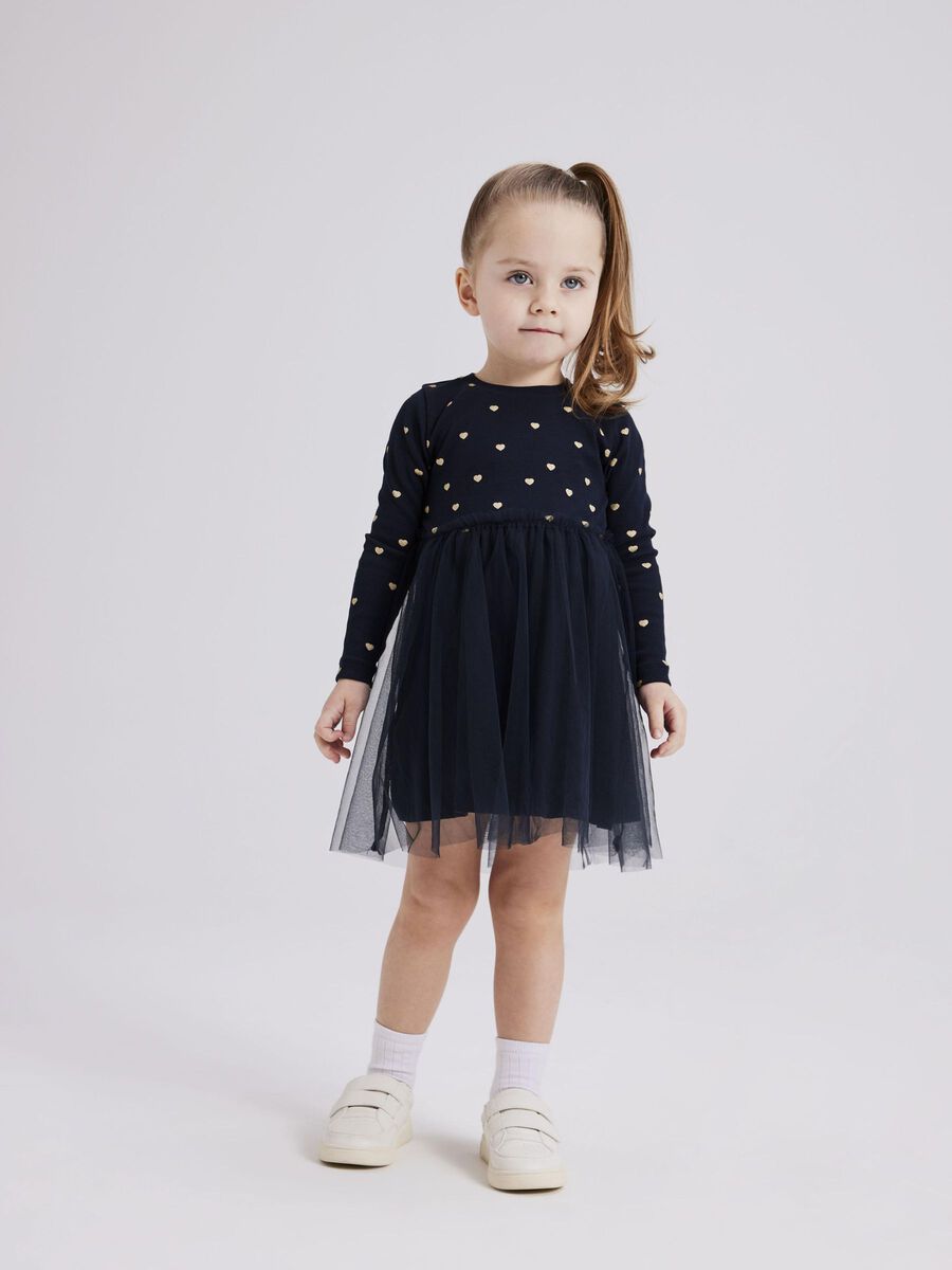 Langarmkleid Mini Girls blau