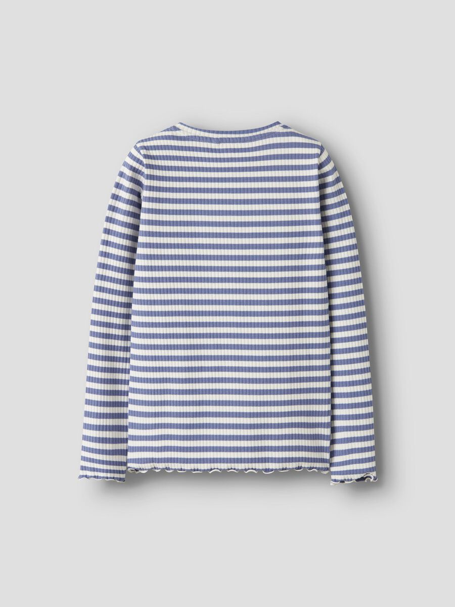 Longsleeve Kids Girls blau-weiß gestreift