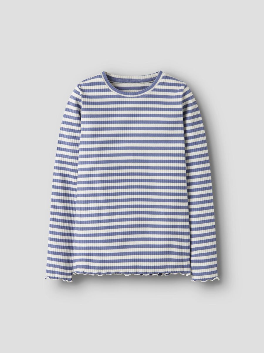 Longsleeve Kids Girls blau-weiß gestreift