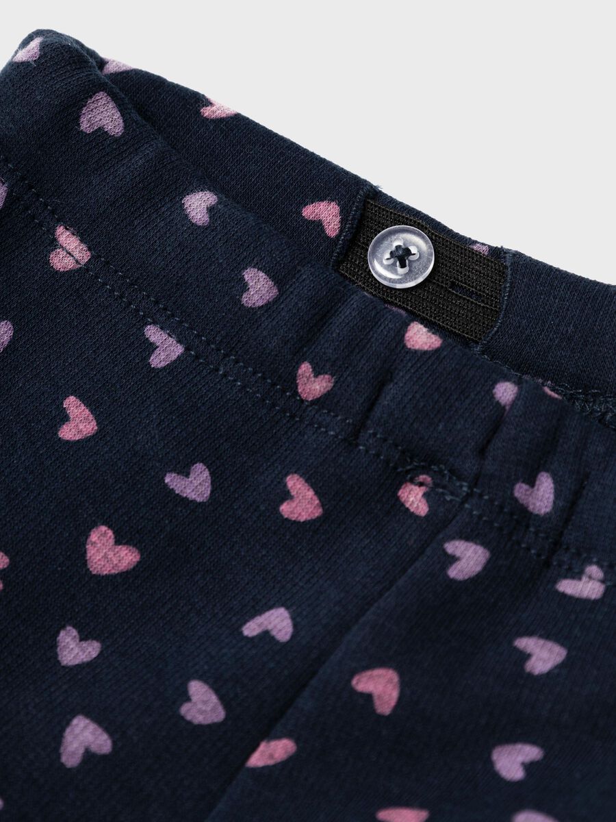 Thermolegging Mini Girls blau mit Herzen