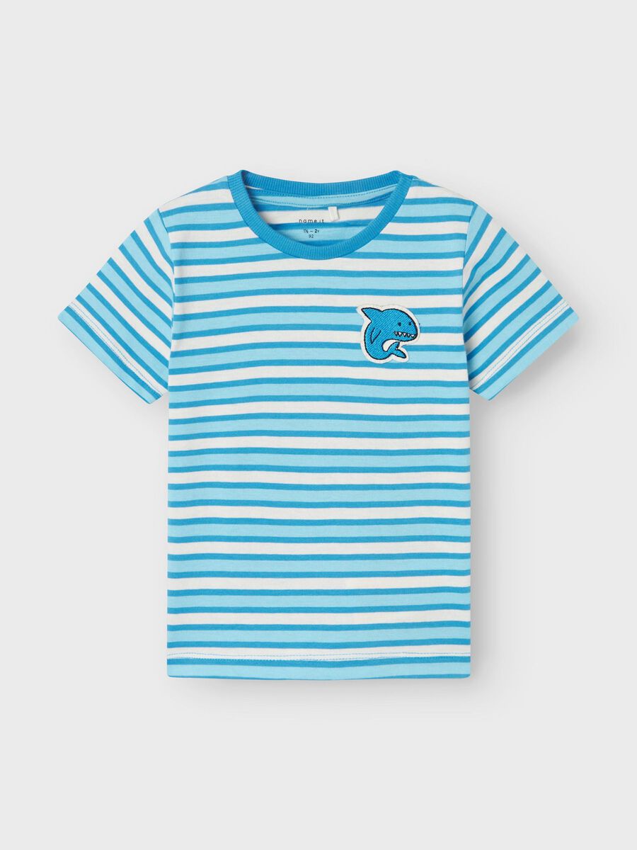 T-Shirt Streifen blau Delphin Mini Boys