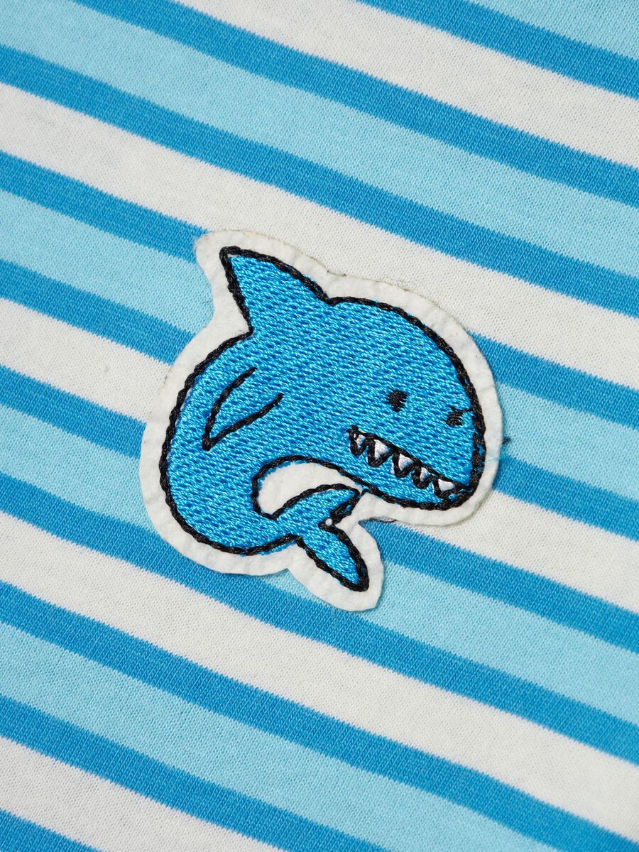 T-Shirt Streifen blau Delphin Mini Boys