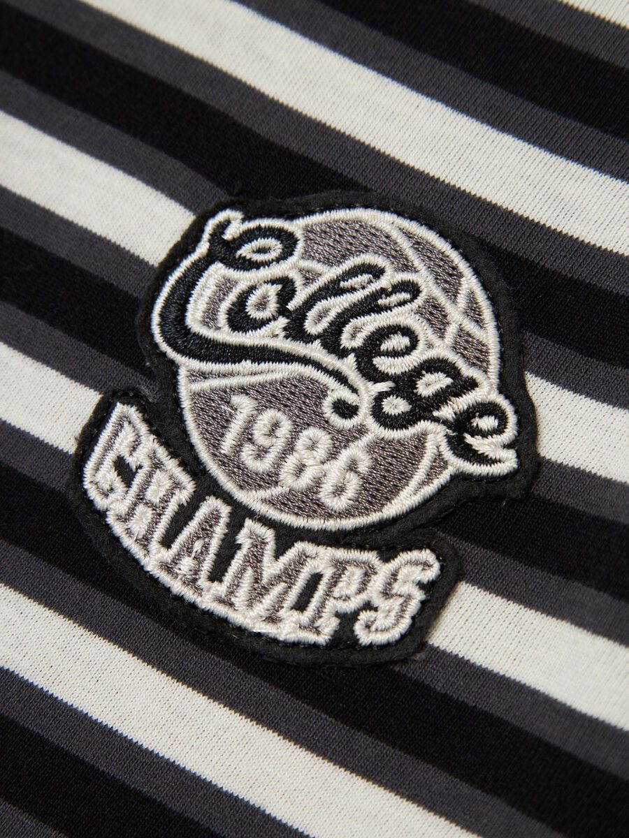 T-Shirt Streifen Black College Kids Boys