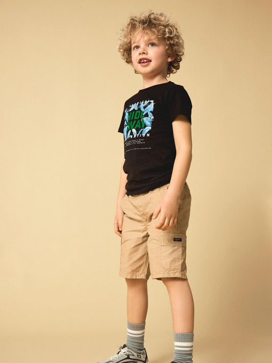 T-Shirt Black Tropical Kids Boys
