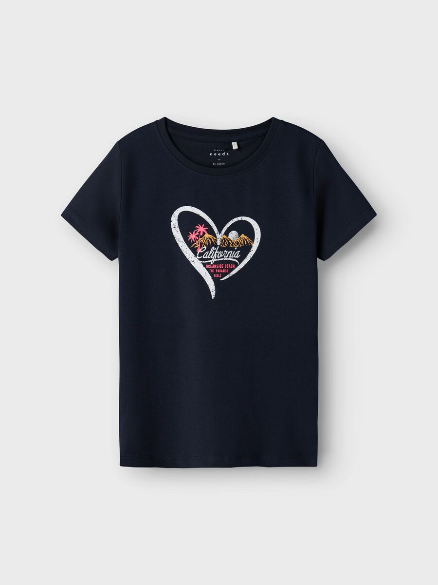 T-Shirt blau Herz Kids Girls