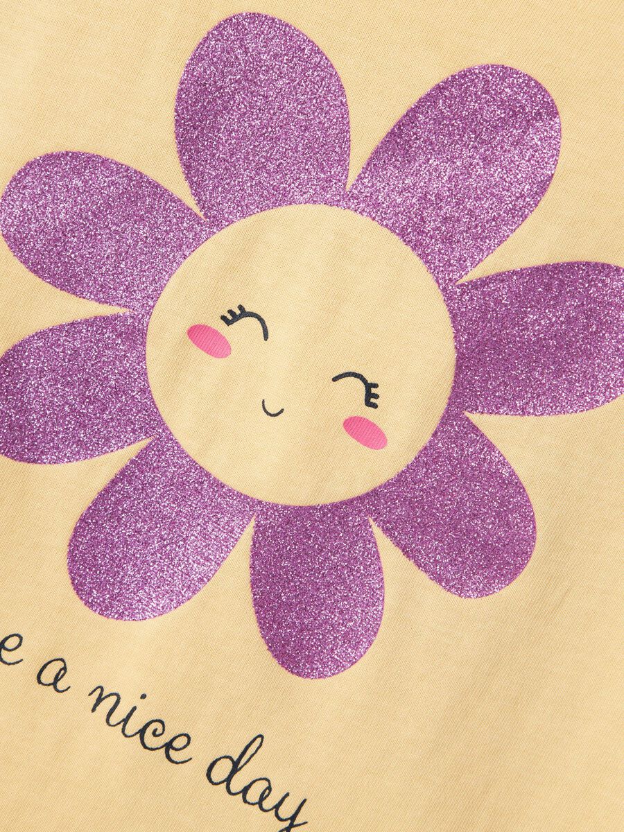 T-Shirt Blume gelb Mini Girls