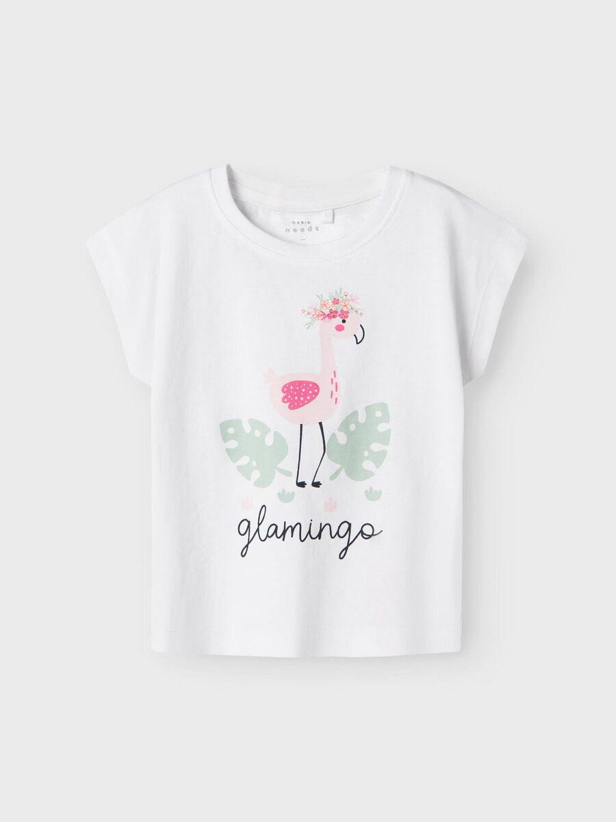 T-Shirt Capsleeve Flamingo Mini Girls