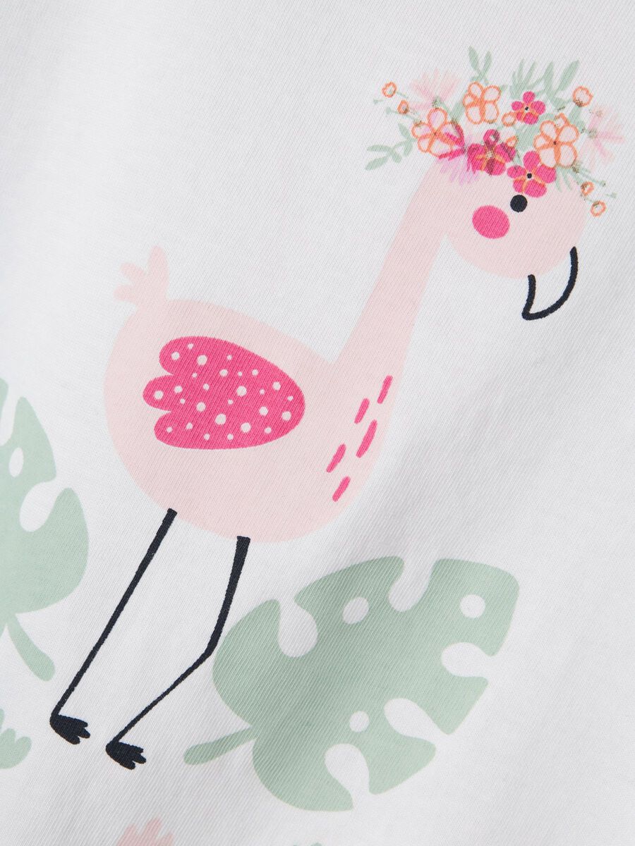 T-Shirt Capsleeve Flamingo Mini Girls