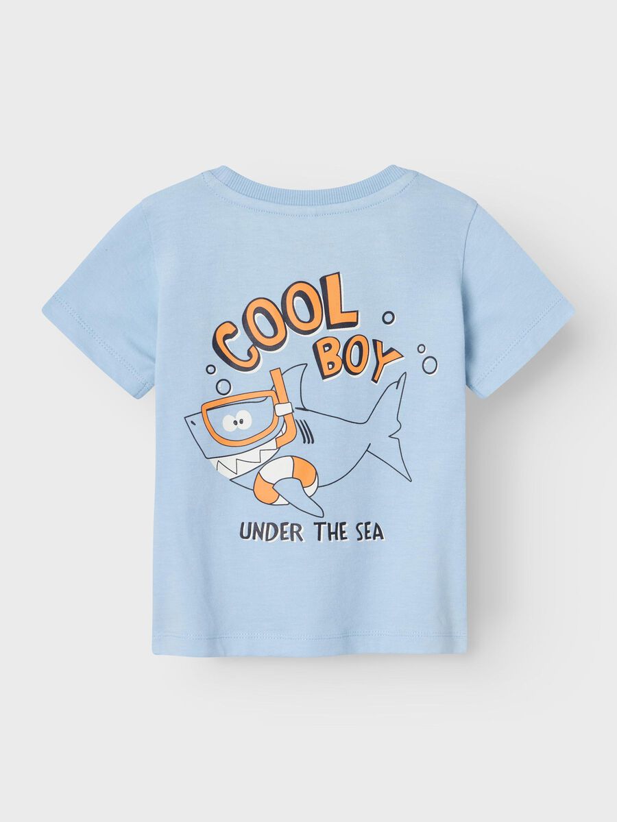 T-Shirt hellblau Hai Mini Boys