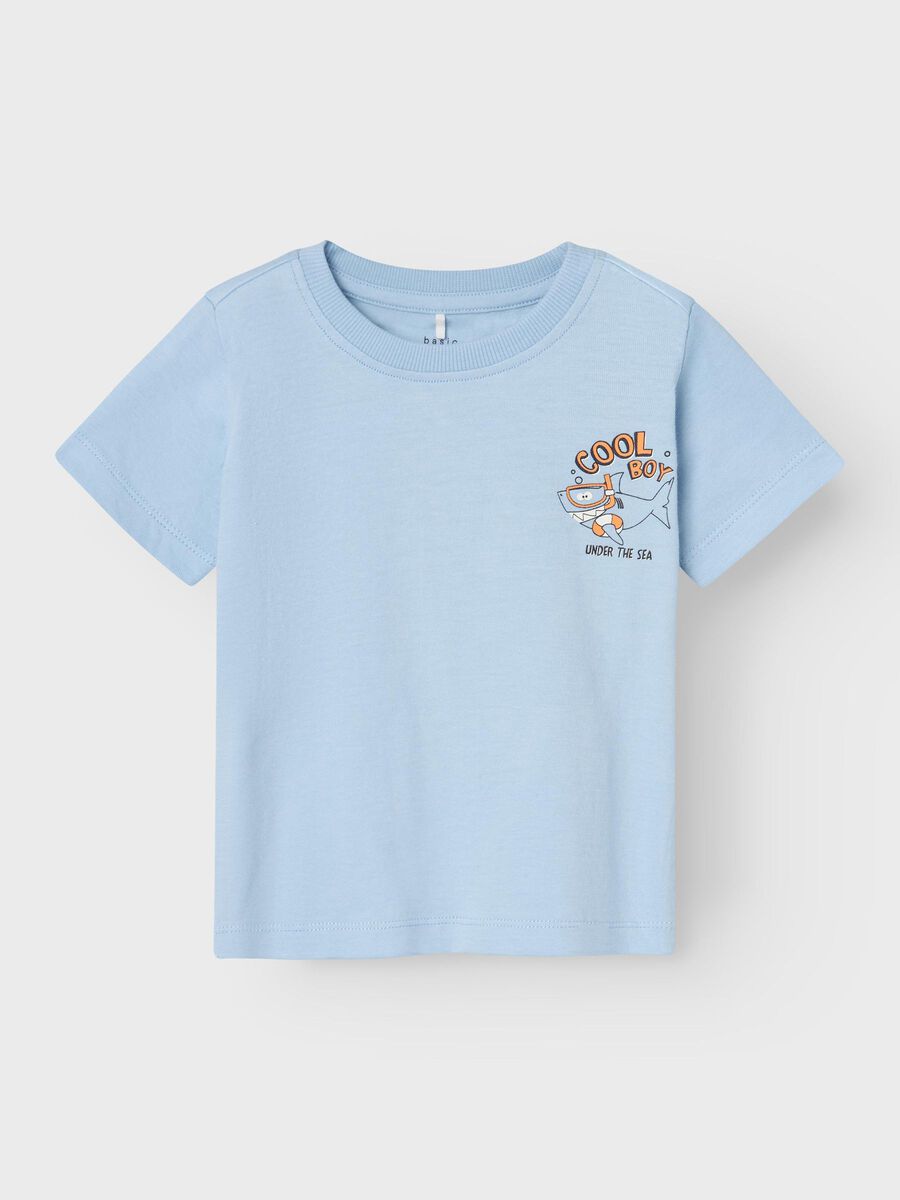 T-Shirt hellblau Hai Mini Boys