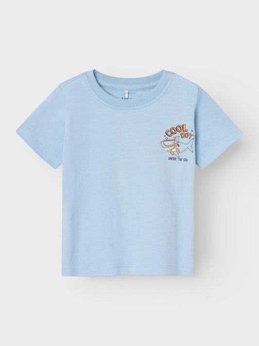 T-Shirt hellblau Hai Mini Boys