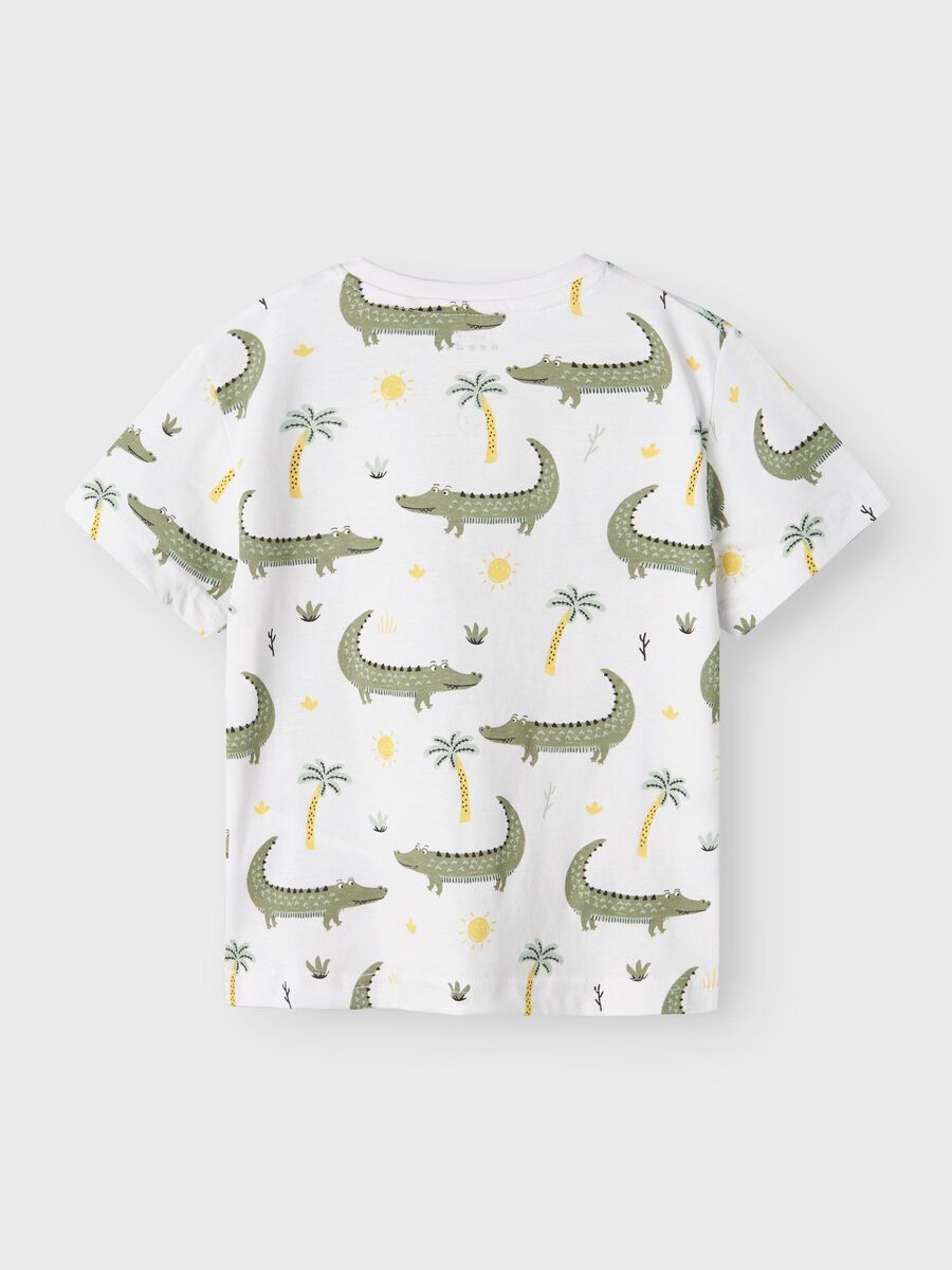 T-Shirt Krokodil weiß Mini Boys