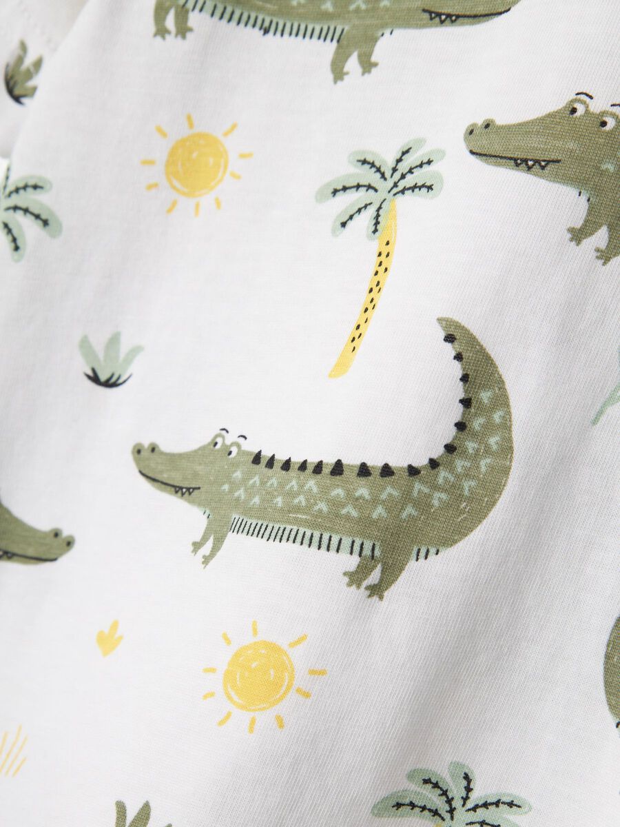 T-Shirt Krokodil weiß Mini Boys