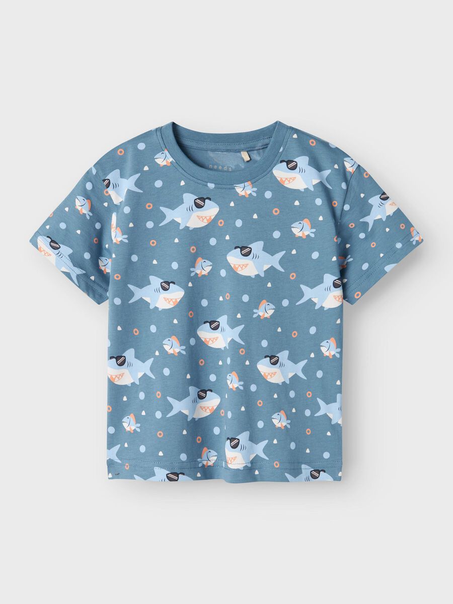 T-Shirt Hai blau Mini Boys