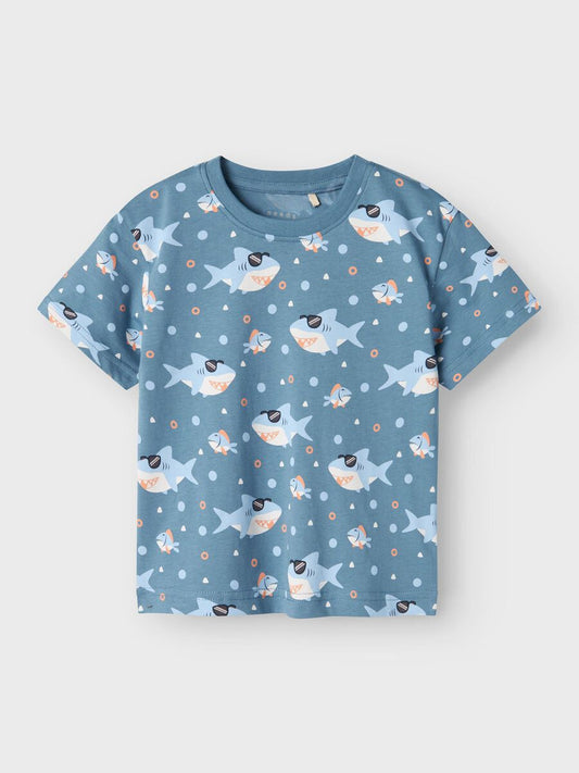 T-Shirt Hai blau Mini Boys