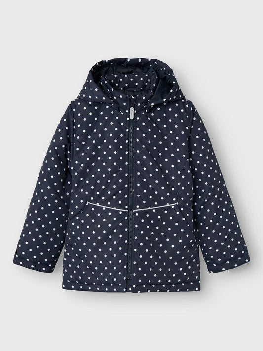 Winterjacke Kids Girls Blau mit Punkte
