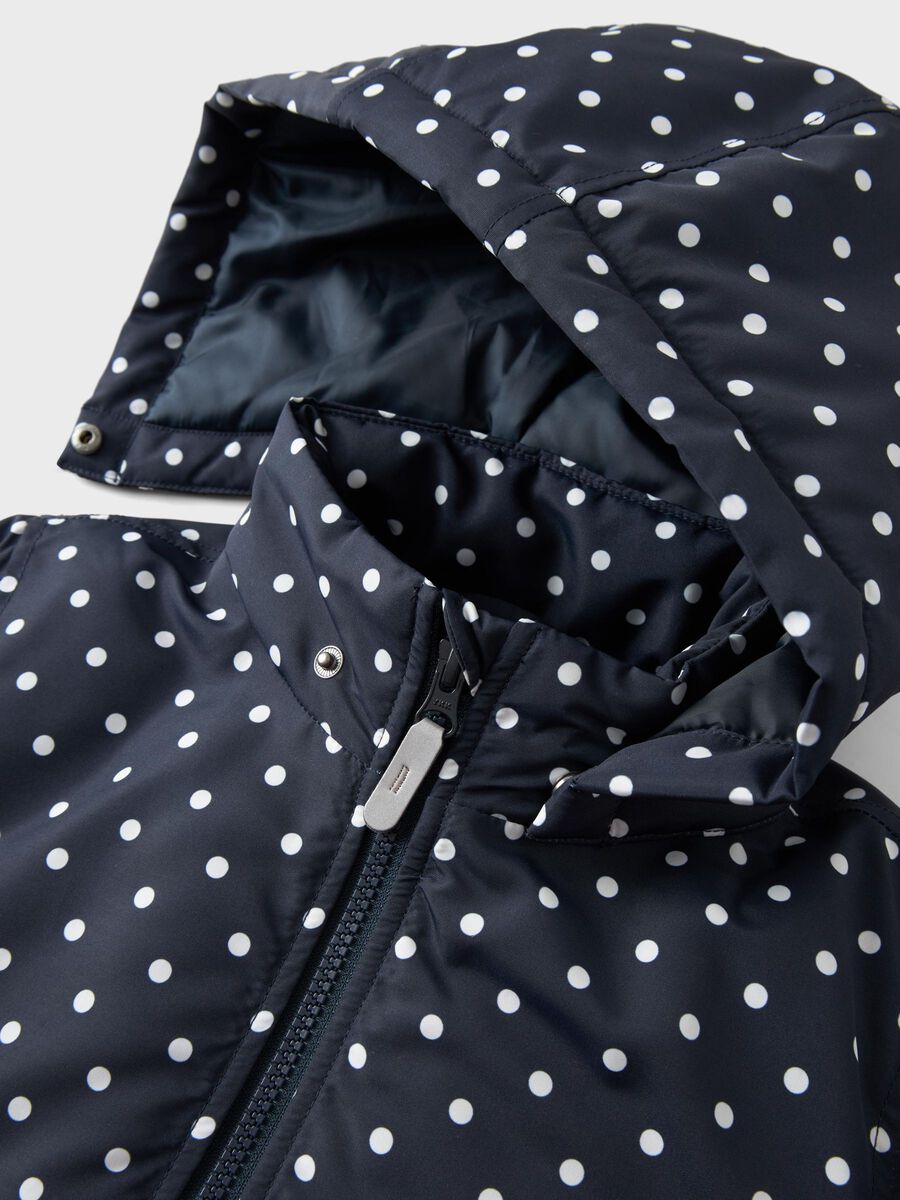 Winterjacke Kids Girls Blau mit Punkte