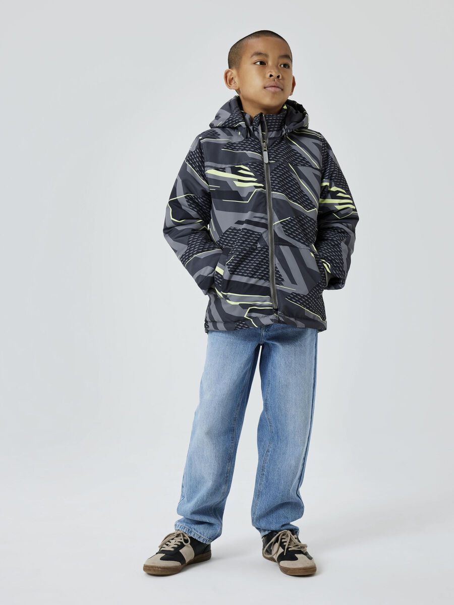 Winterjacke Kids Boys grau-neon