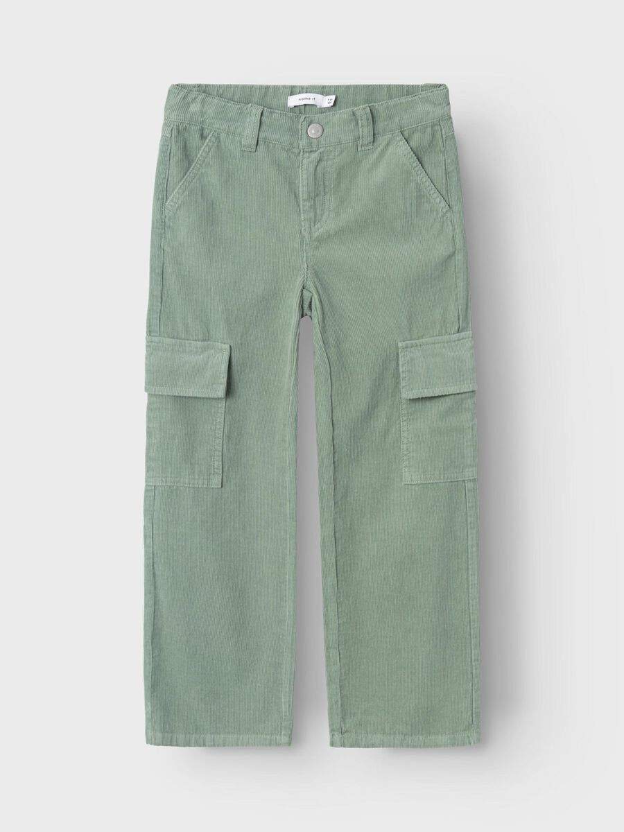 weite Cordhose grün Kids Girls