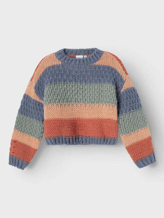Strickpullover Kids Girls bunt kurz