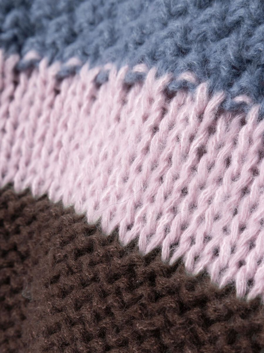 Strickpullover Mini Girls Streifen lila