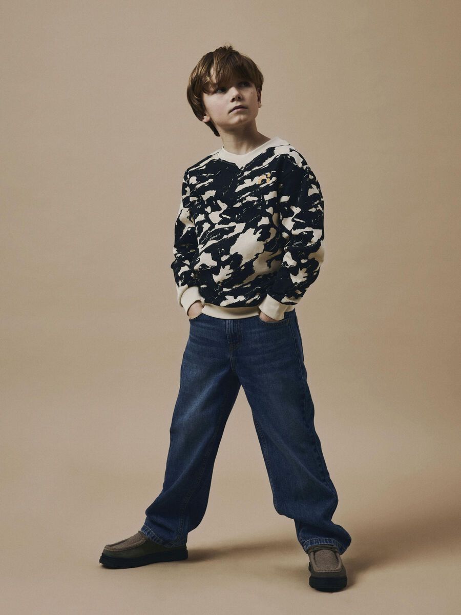Sweatshirt Kids Boys schwarz-beige