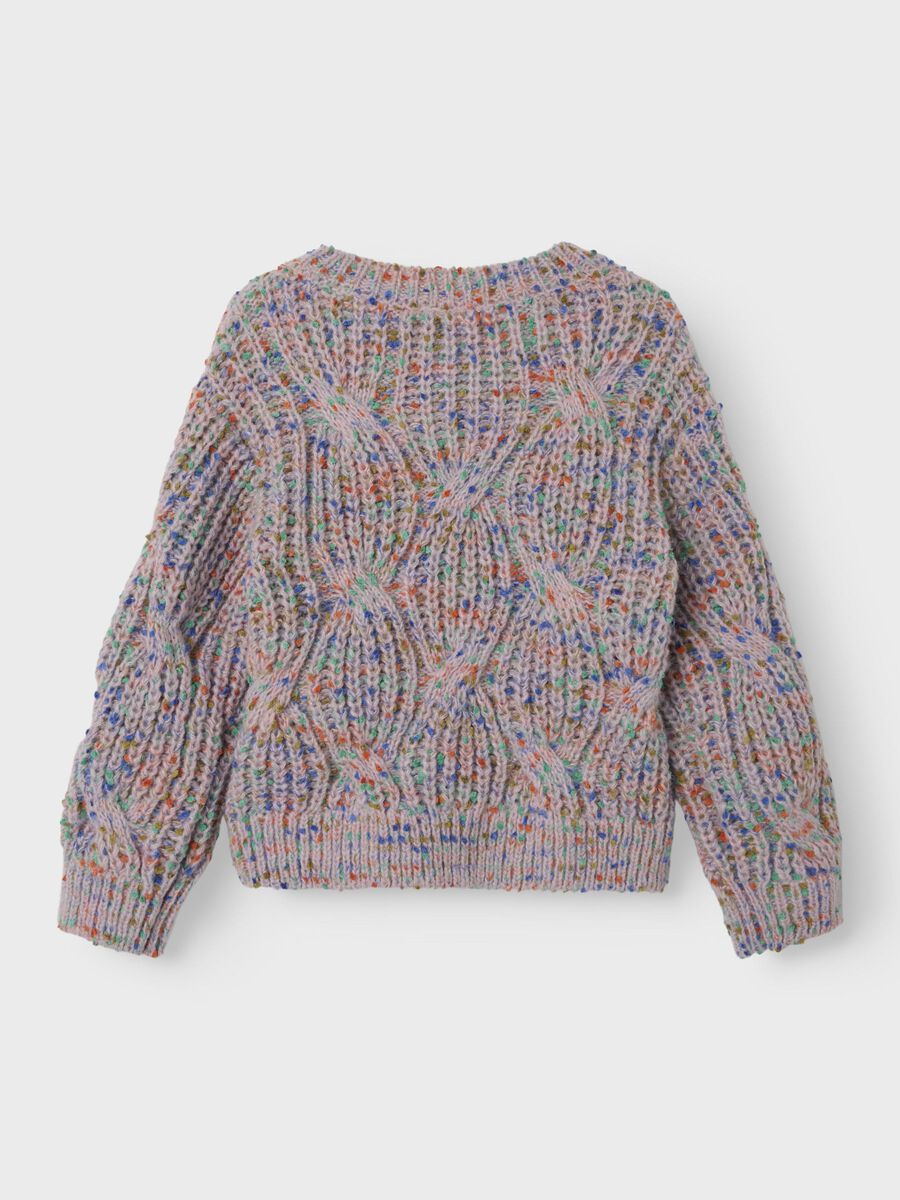 Strickpullover Kids Girls lila/bunt