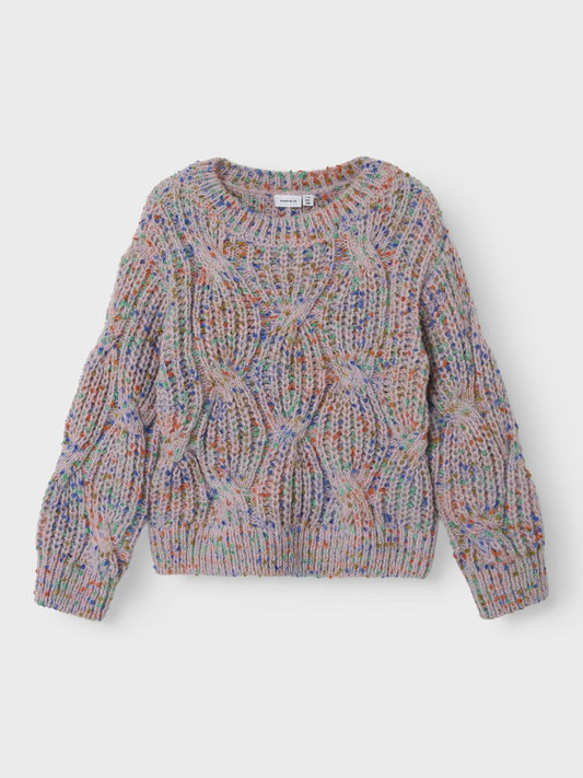 Strickpullover Kids Girls lila/bunt