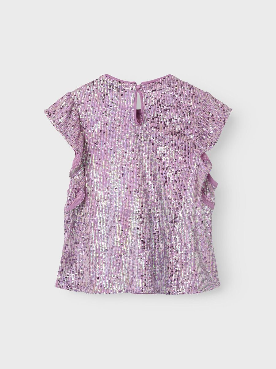 Pailettenshirt Kids Girls lila