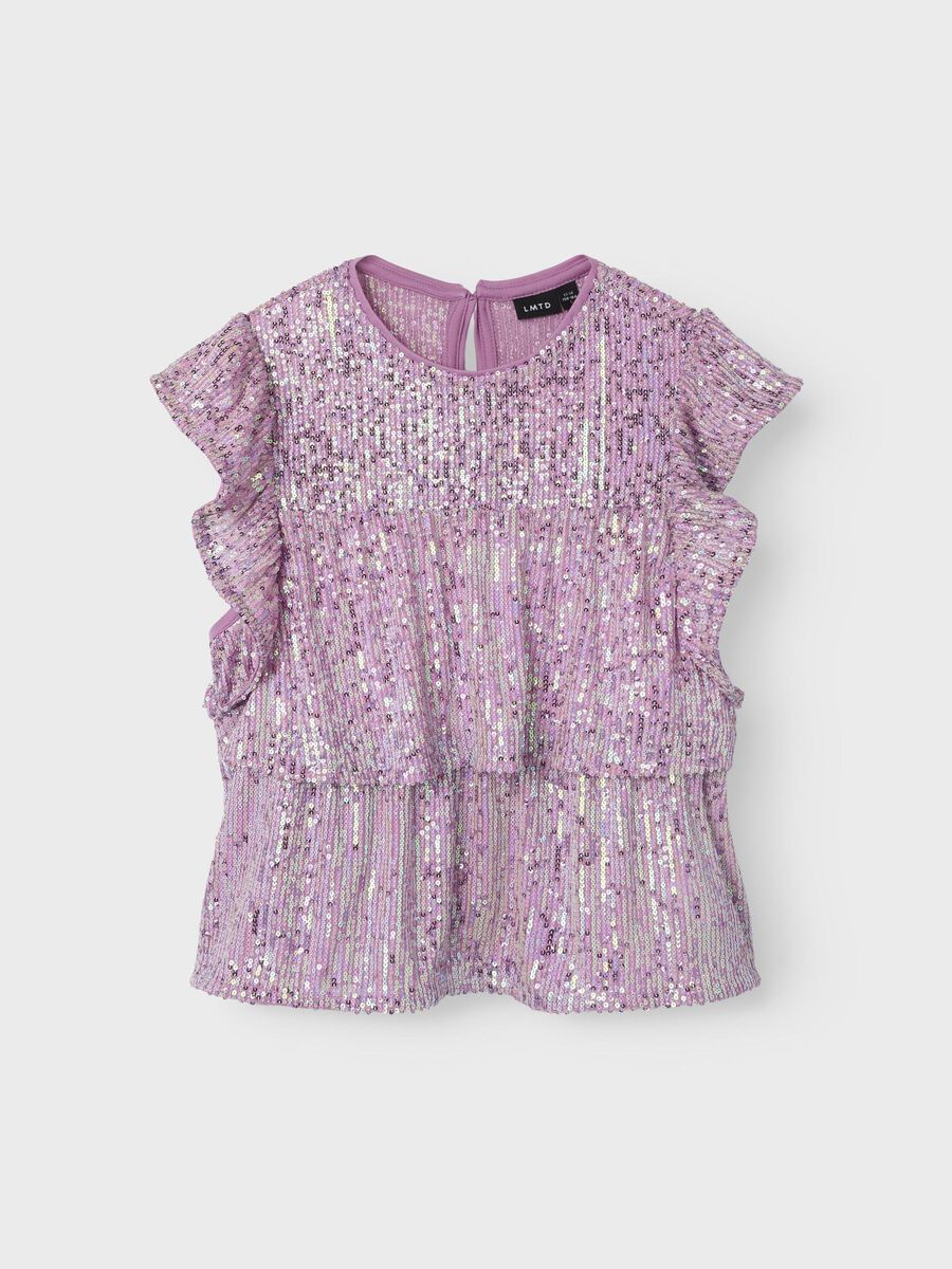 Pailettenshirt Kids Girls lila