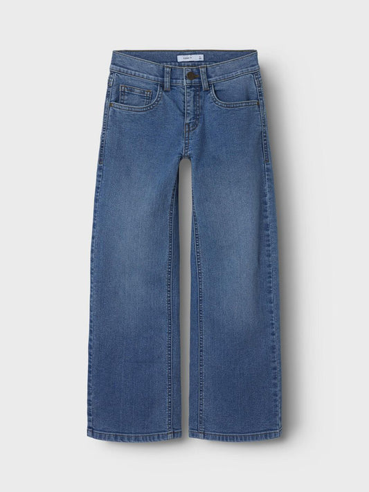 Kids Girls Jeans Rose 8808 Wide Medium Blue