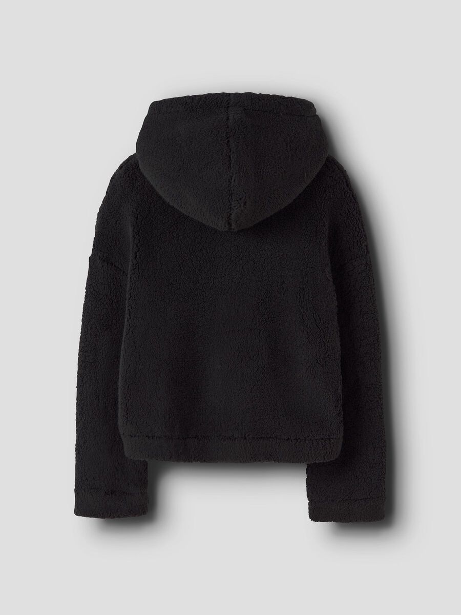 Teddy Hoodie Kids Girls black