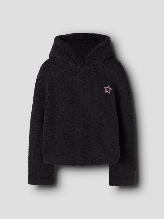 Teddy Hoodie Kids Girls black