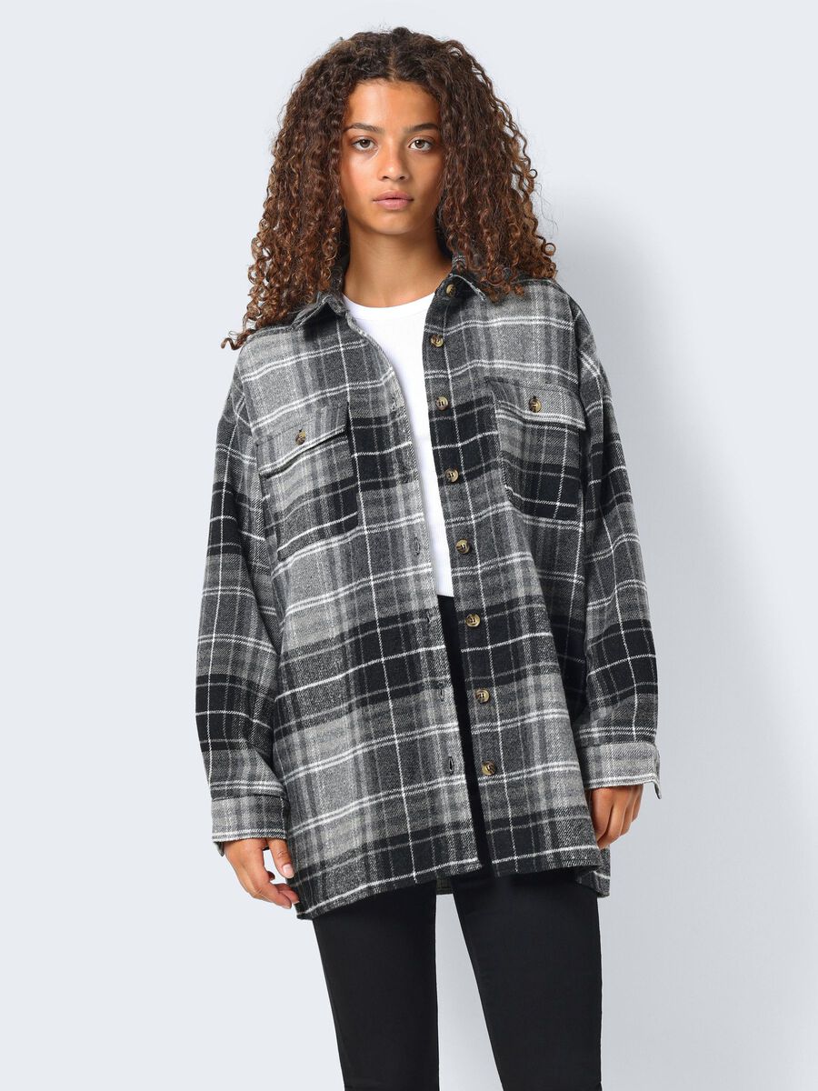 Flanellhemd schwarz-weiß Woman