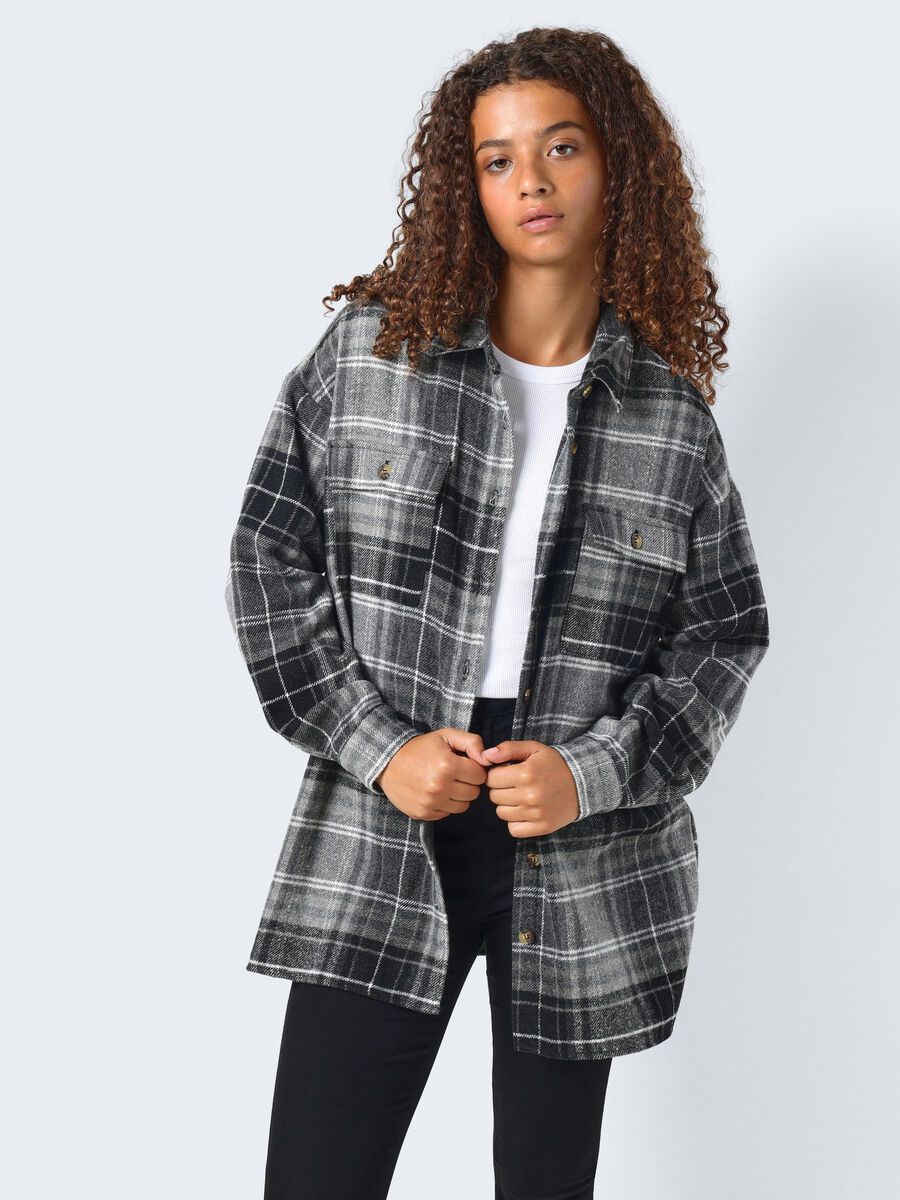 Flanellhemd schwarz-weiß Woman