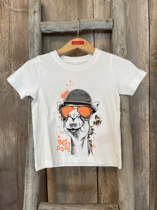 T-Shirt weiß Kamel Mini Boys