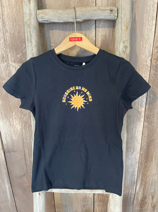 T-Shirt Kids Girls blau Sonne