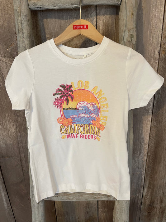 T-Shirt weiß California Retro Kids Girls