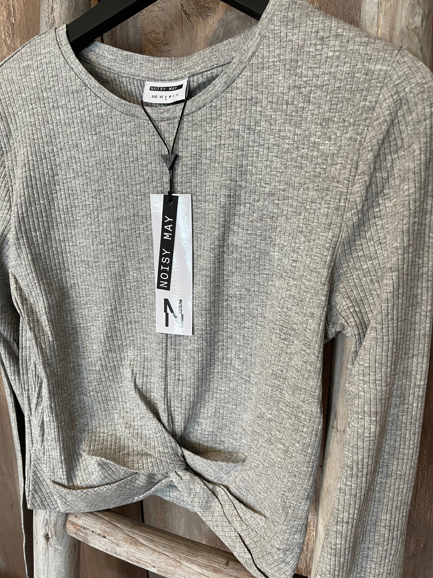 Langarmshirt Knoten grau Woman