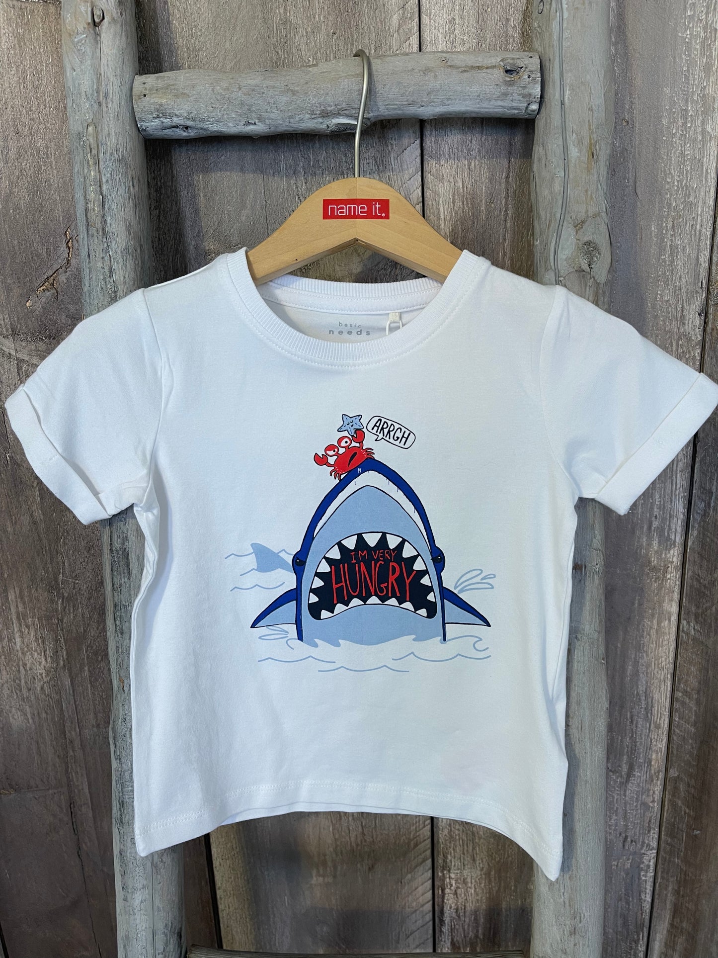 T-Shirt Hai weiß Mini Boys