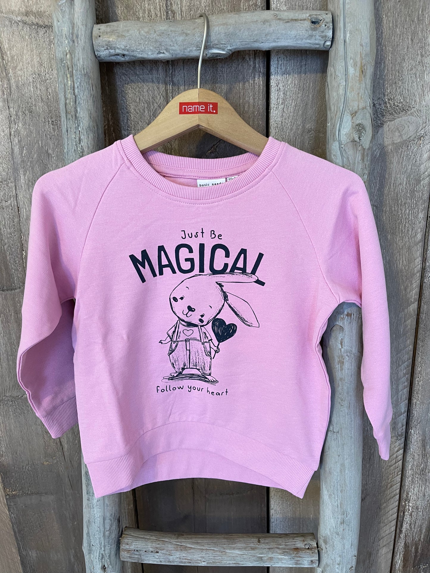 Sweatshirt Mini Girls flieder Hasenprint