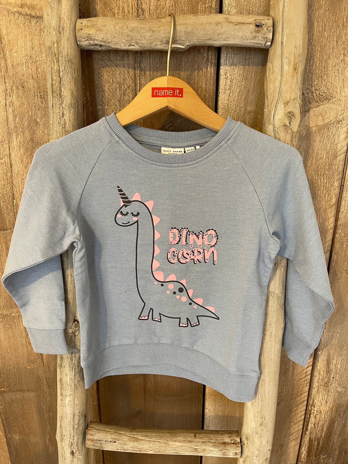 Sweatshirt Mini Girls blau Dino