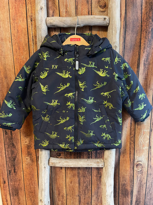 Winterjacke Mini Boys Dino blau