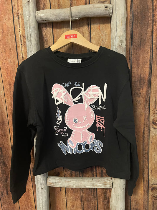 Sweatshirt Kids Girls black Hasi