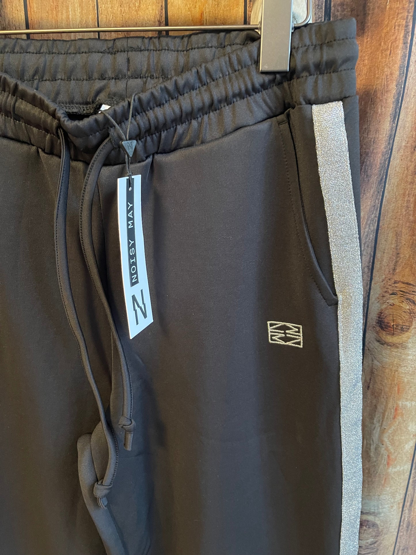 Sweathose Damen black mit Glitzer