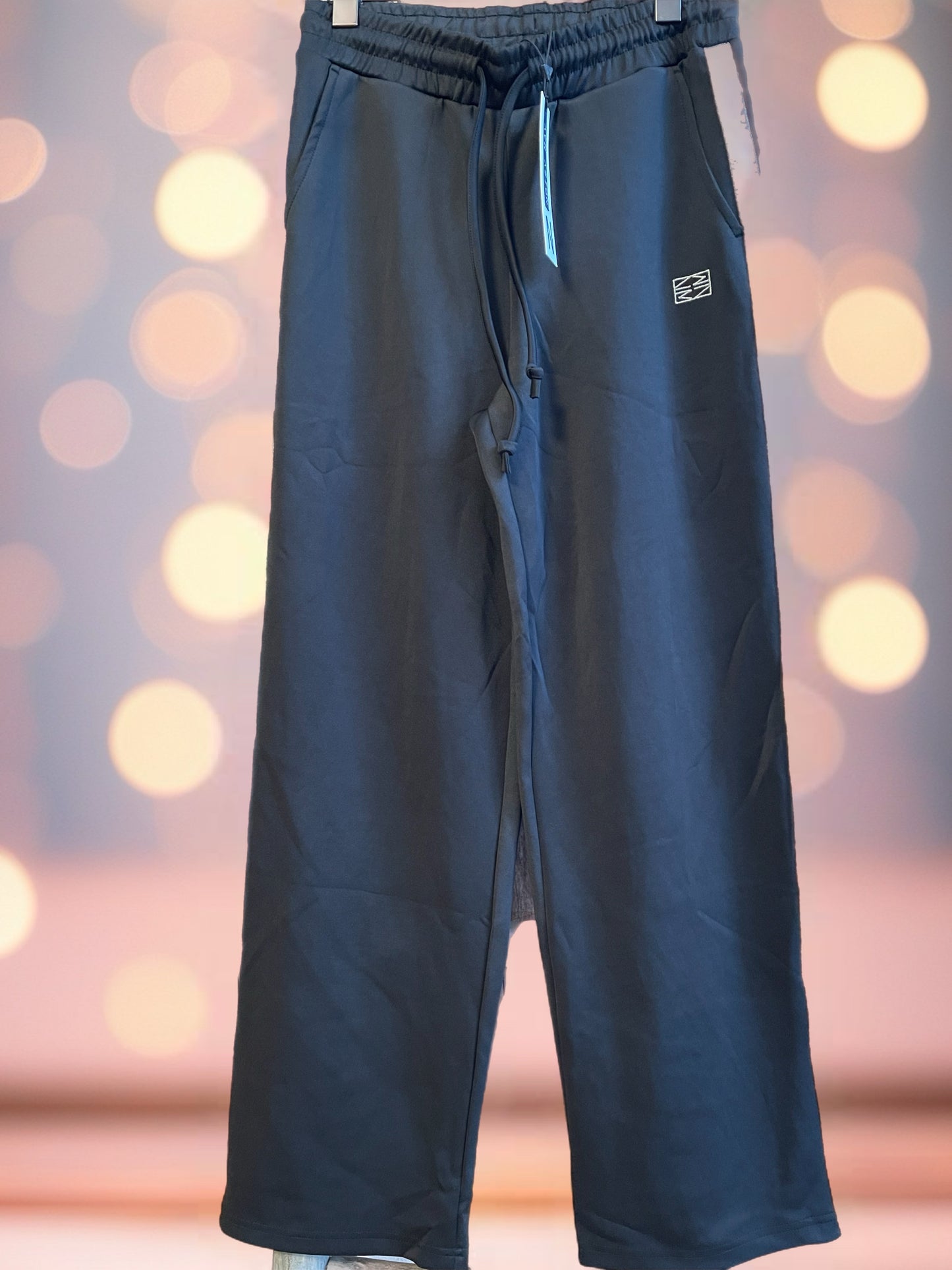 Sweathose Damen black mit Glitzer